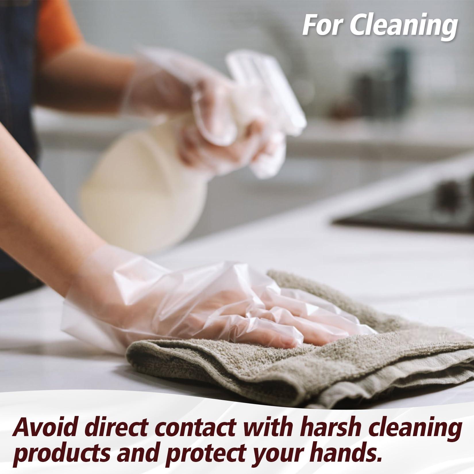 MAQIHAN MAQIHAN 100pcs(50prs) Plastic Gloves Disposable - Thickened Plastic Food Safe Handling Food Prep Service Gloves Clear Food Handler Cooking Serving Gloves Kitchen Restaurant Hair Dye Individual Package