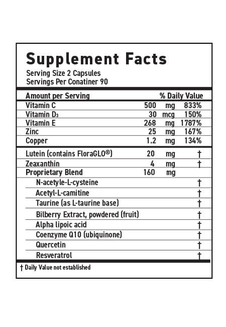 MaxiVision MaxiVision Ocular Formula - AREDS2 - Eye Vitamins & Multivitamin - Lutein and Zeaxanthin (180 Capsules, 1 Bottle)