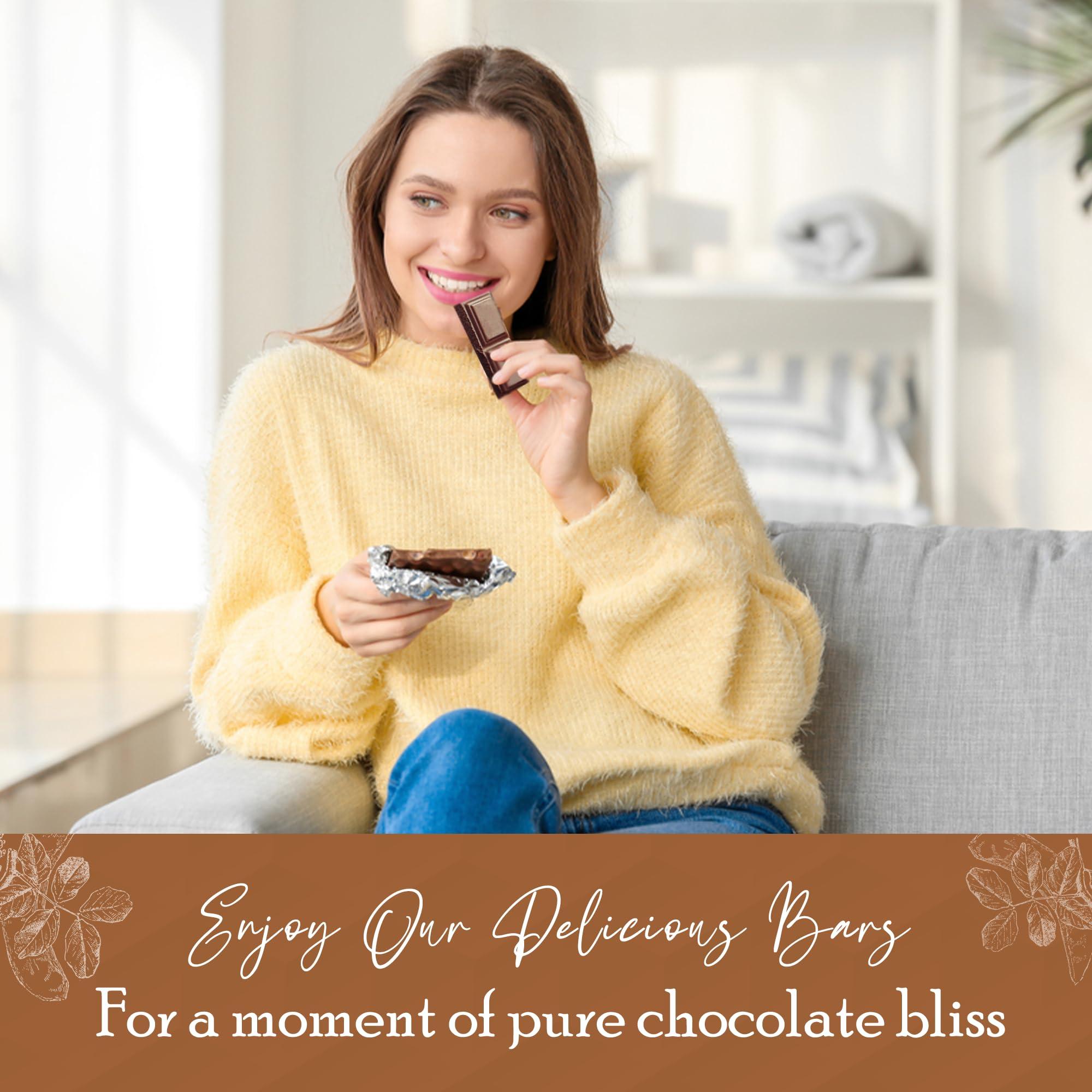 Missy J\'s Missy J\'s Organic Carob Dark Delights Unsweetened Plain Candy Bar 3 Oz 6 Pack, Vegan, Gluten and Caffeine Free, Healthy Substitute for Chocolate, Perfect for Snacks and Treats