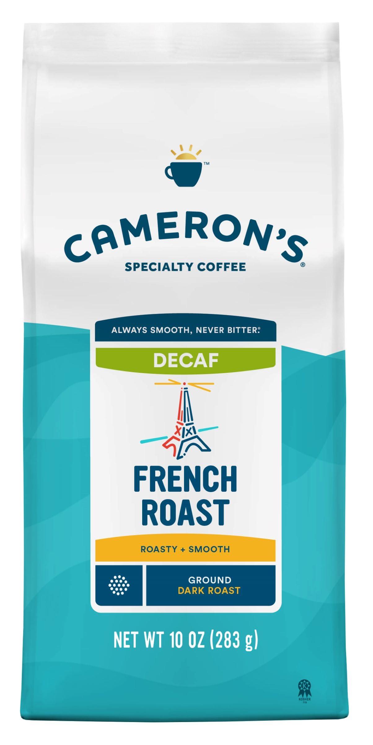 Camerons Coffee Cameron\'s Coffee Roasted Ground Coffee Bag, French Roast, 10 Ounce Pack of 6