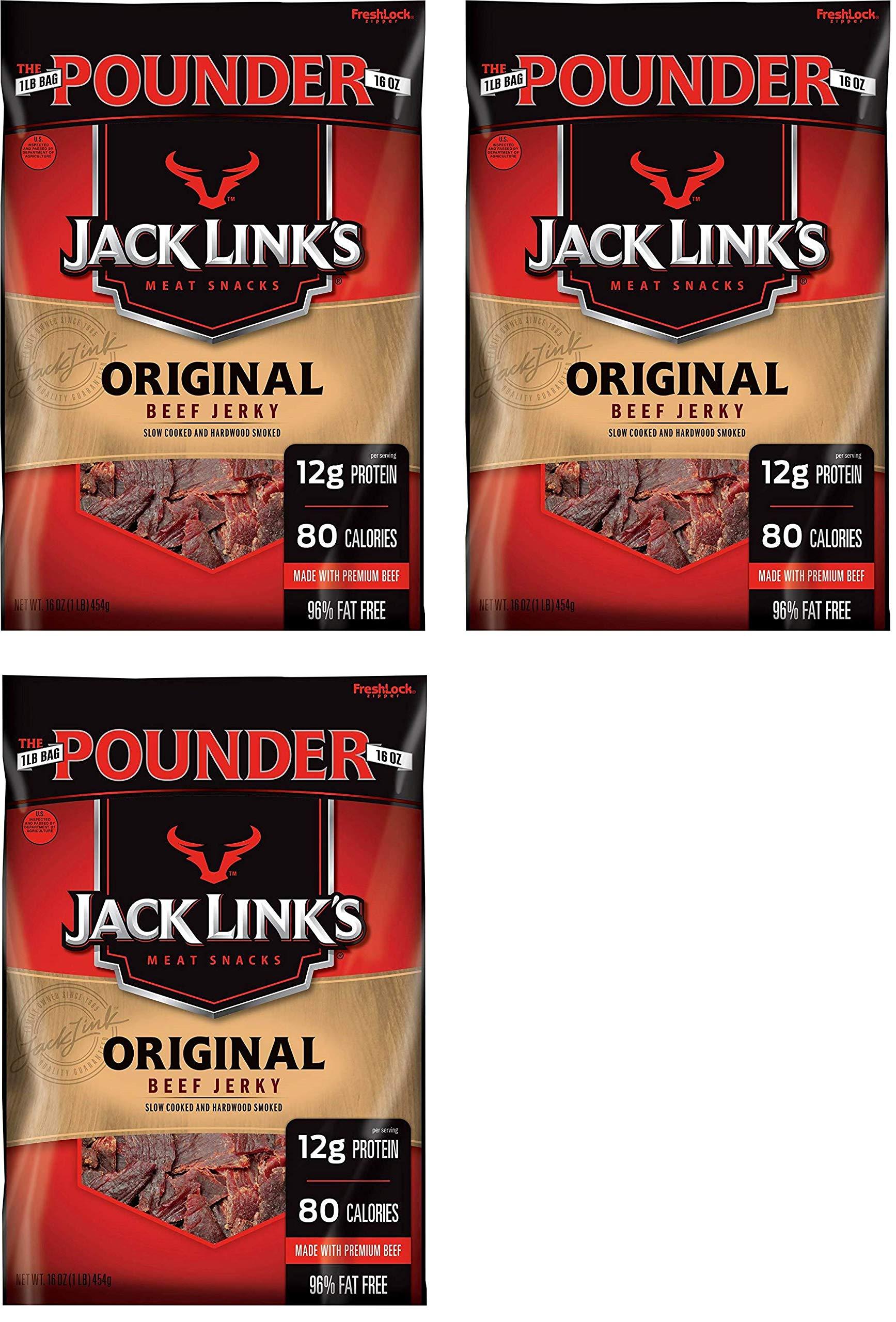 Jack Link's Jack Link\'s Original Beef Jerky, 16 Ounce (3 Pack)