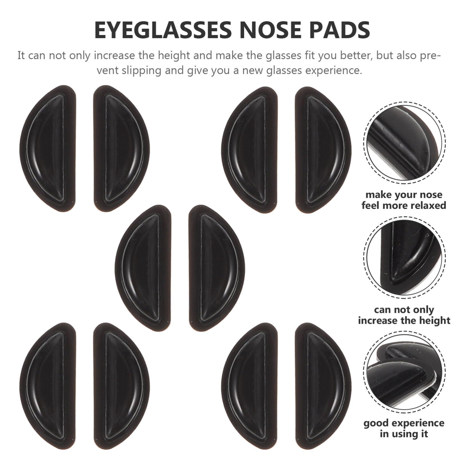 Healifty 5 Pairs Glasses Parts Glasses Bridge Pad Eyewear Nose Bridge Pads Nose Bridge Pads for Glasses Spectacle Nose Pads Nose Pads for Glasses Frames Glasses Silica Gel Half Moon