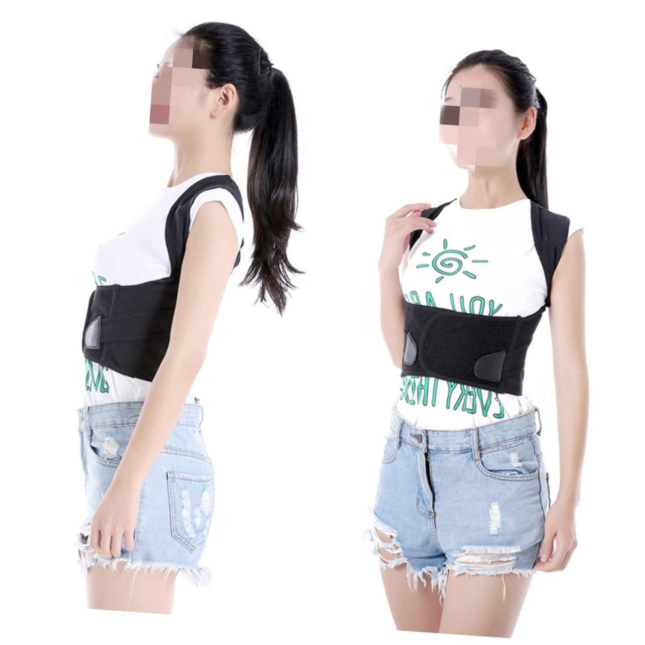 Mobestech Hunchback Brace Braces Brackets Support Belt Vest Posture Humpback Black