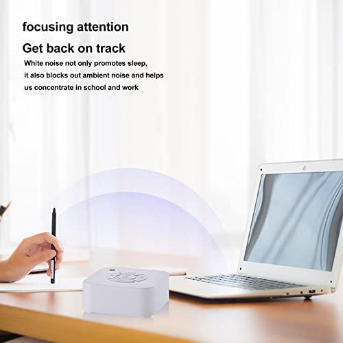 Luqeeg White Noise Sound Machine, Portable Lullaby Sound Machine Sleep Soother with Smart Timing, Volume Control, 9 Soothing Sounds, Sleep Machine for Adults Babies Lullaby Travel Home