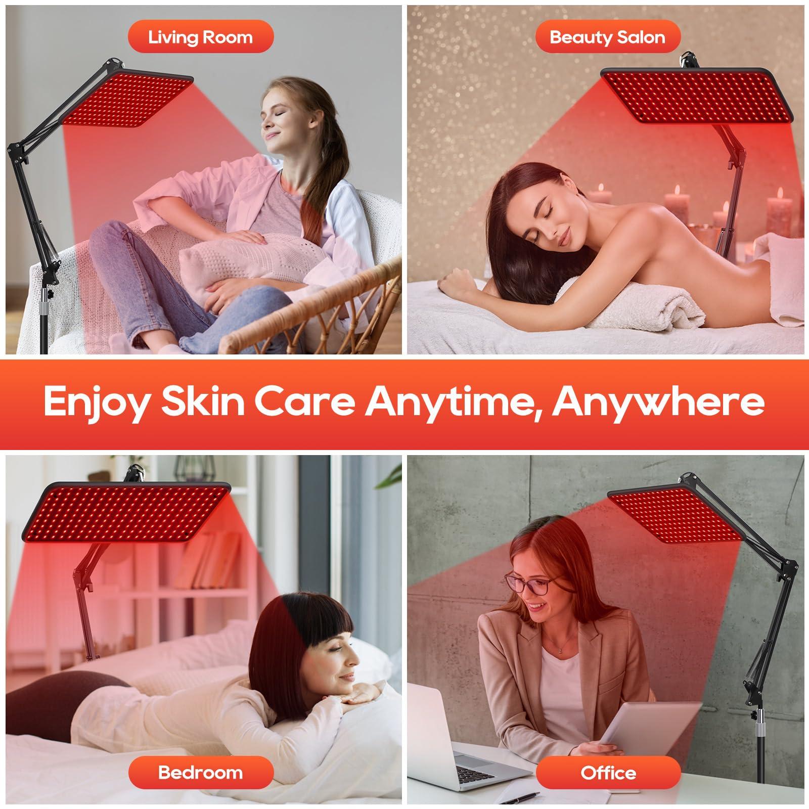 BEICHEN BEICHEN Red Light Therapy for Body and Face, 660nm 850nm 940nm Infrared Redlight-Therapy Lamp Device with Large Panel and Stable Stand at Home, Idea Gift for Women Wife Mom Sister Girlfriend