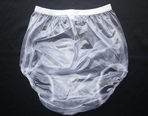 Haian Haian Adult Incontinence Pull-on Plastic Pants 2 Pack (XX-Large, Transparent White)