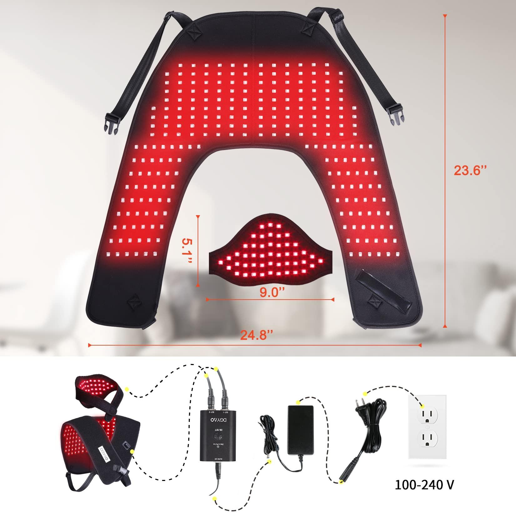 TUOYR TUOYR Red Light Therapy for Neck and Shoulder Pain Relief 850nm Near Infrared Therapy Set Wearable Wrap Devices for Upper Back Neck Shoulders Body Muscle Relax Home Use Treatment Pad FDA Cleared