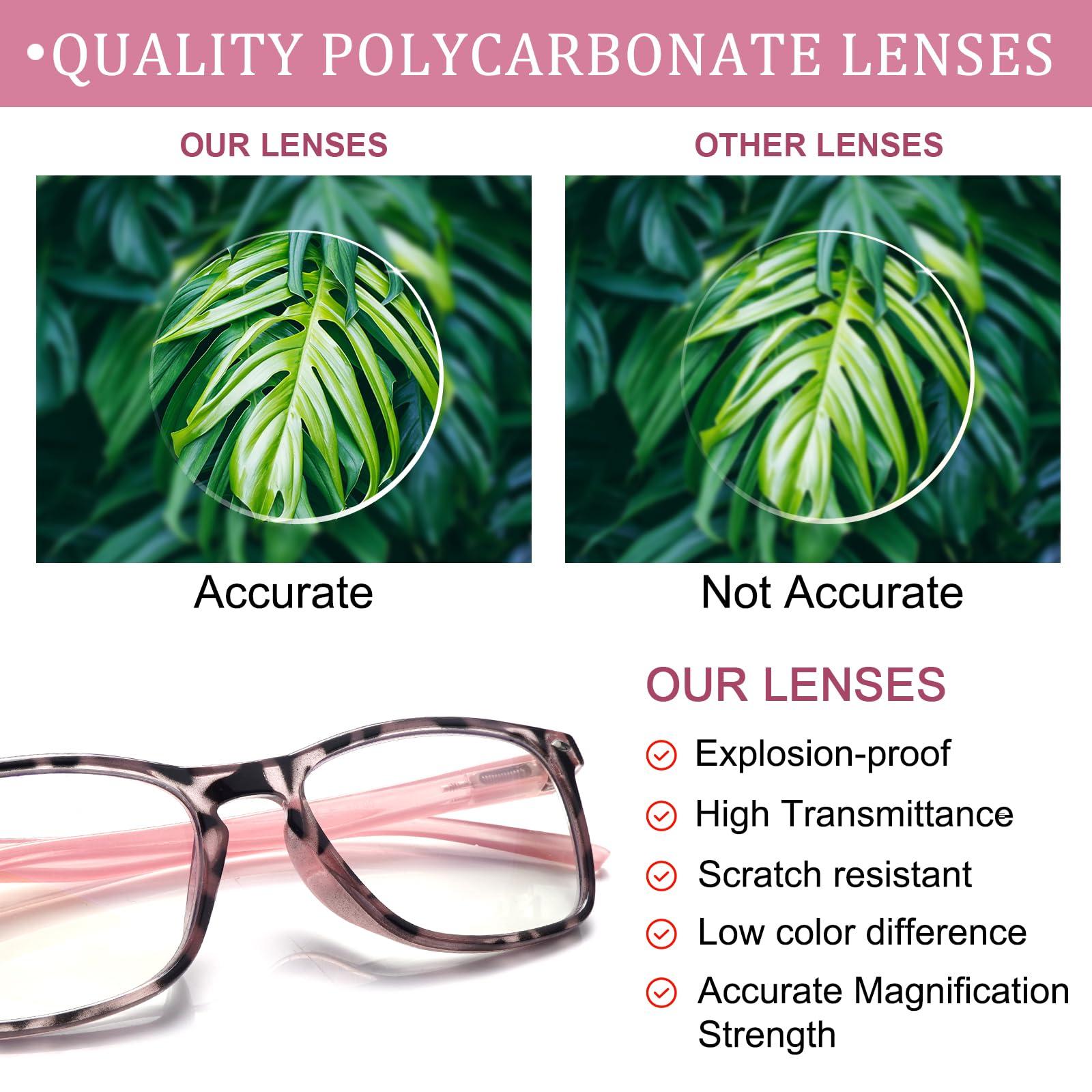 ZONLON ZONLON 6 Pack Reading Glasses for Women, Spring Hinge Eyeglasses Blue Light Blocking Anti Eyestrain Computer Readers (6 Mix C0, 2.50)