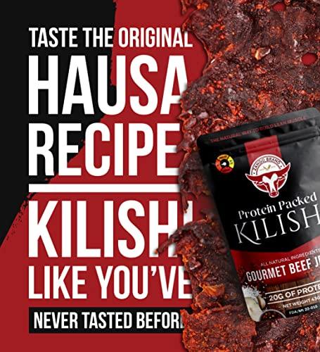 The Zango Company Ltd Kilishi. Spicy - Hot - Original Premium Gourmet Beef Jerky. High Protein. Less fats & Carbs. Paleo and Keto Friendly 1.5Oz