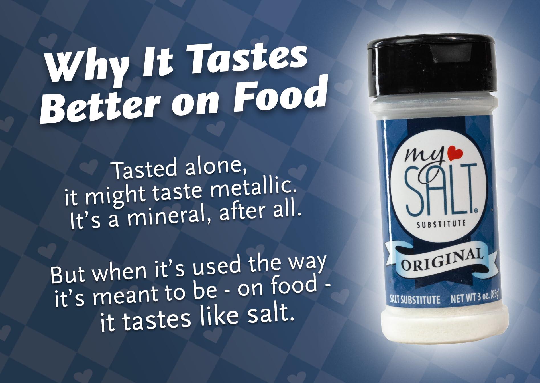My Salt MySALT Original Salt Substitute 100% Sodium-Free Use at The Table and In All Your Low-Sodium Foods and Recipes