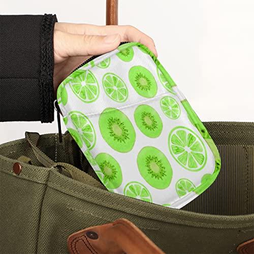 bisibuy Green Kiwi and Lime Pill Case Weekly Medicine Organizer with Travel Bag Seven-Day Pill Box Vitamin Supplement Box Fish Oil Pills Holder