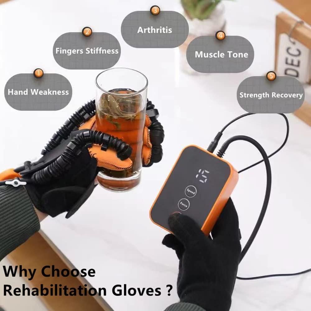 GENDOING Rehabilitation Health Machine for Finger,Rehabilitation Robot Gloves for Stroke Hemip,Hand Function Rehabilitation Robotic Gloves,Hand Function Recovery Finger Rehabilitation (Left Hand-S)