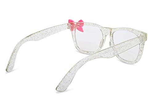 JoJo Siwa Jojo Siwa Blue Light Blocking Glasses with Pouch Juniors Computer Glasses for Women Eyewear Screen Protection (Sparkle Pink)