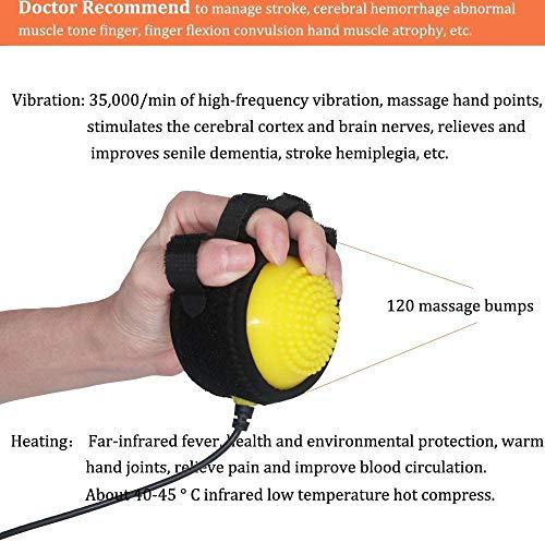 Healsmile Healsmile® Electric Hot Compress Stroke Hemiplegia Fingers Recovery Massager Infrared Therapy Ball Finger Massage Rehabilitation 110V-240V Passive Training Finger Flexion Correction