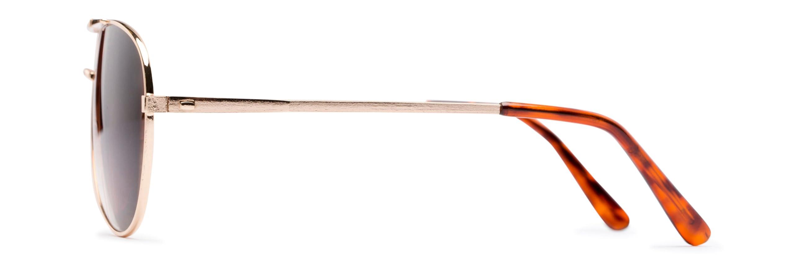 Readers Readers.com Reading Sunglasses: The Conrad Reading Sunglasses, Metal pilot Style for Men and Women