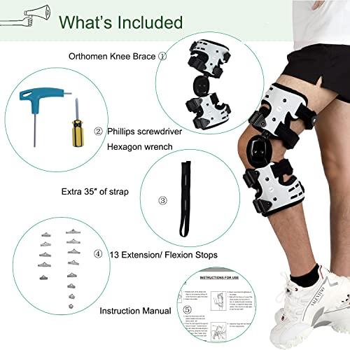 Orthomen Orthomen OA Unloader Knee Brace - Support for Arthritis Pain, Osteoarthritis, Cartilage Defect Repair, Avascular Necrosis, Bone on Bone Knee Joint Pain and Degeneration (Medial/Inside - Right)