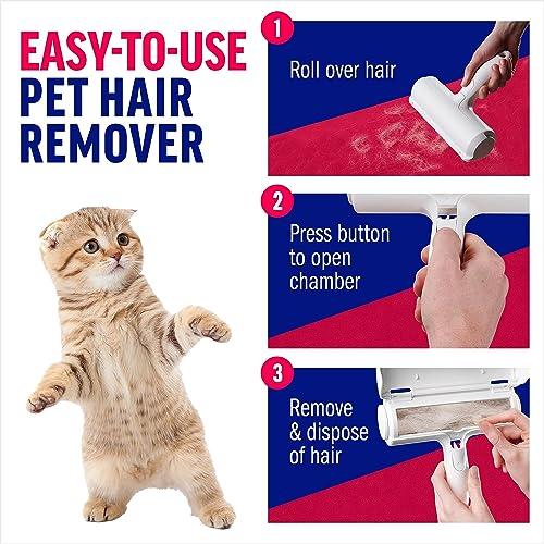 Astra Roller Pet Hair Remover and Reusable Lint Roller - Cat and Dog Hair Remover for Furniture, Couch, Carpet, Clothing and Bedding - Portable, Multi-Surface Fur Removal Tool