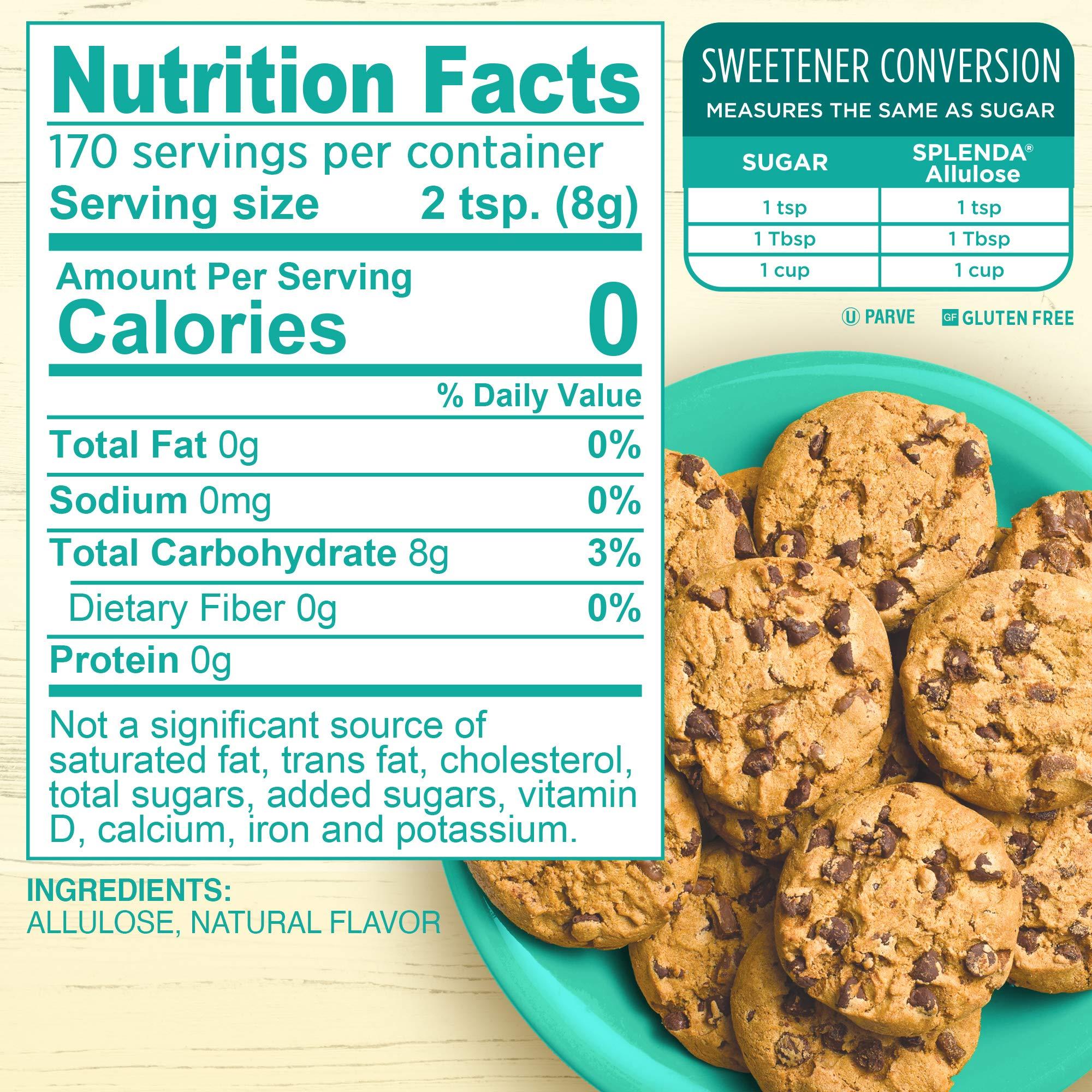 SPLENDA SPLENDA Allulose Plant Based Zero Calorie Sweetener For Baking & Beverages, 3 Pound Resealable Pouch