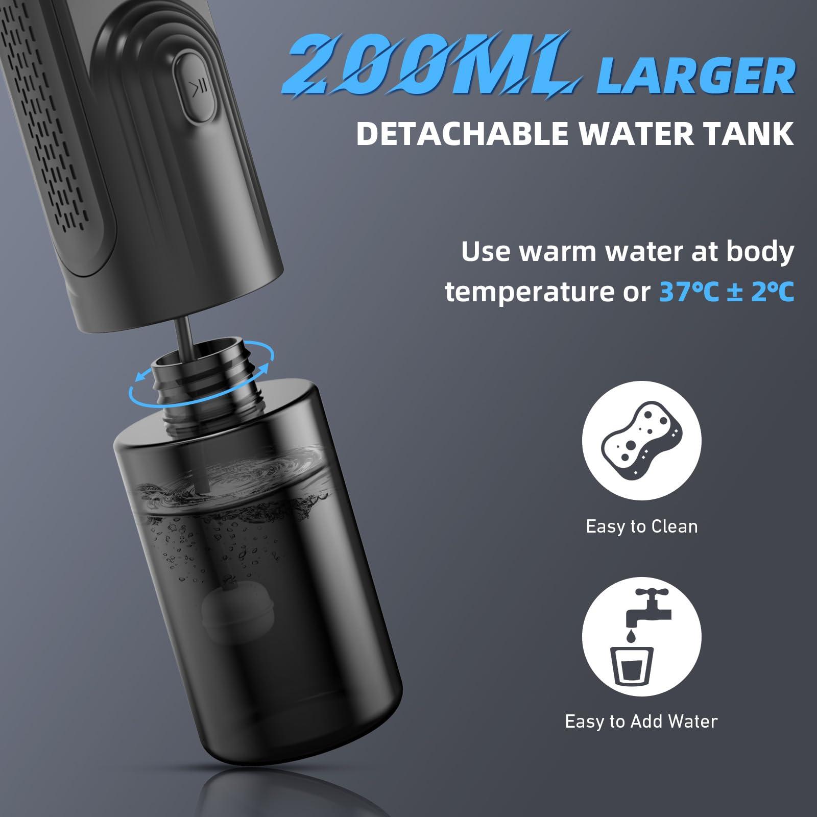 Raccomb Ear Wax Removal - Electric Ear Irrigation Cleaning Kit - Water Powered Ear Cleaner with 4 Pressure Modes - Safe and Effective Ear Cleaning Tool - 12 Ear Tips, Water Resistan