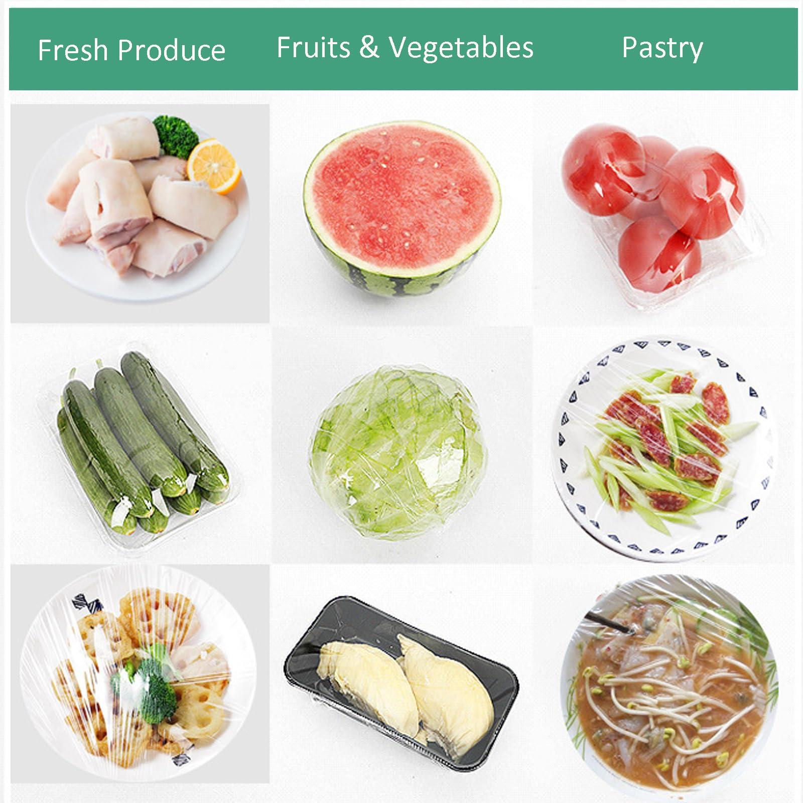 nLn Hope Commercial Film Wrapper Hand Wrapping Machine with 2 Roll 12Inch x 1312Feet PVC Plastic Cling Wrap Film for Packing and Storing Food, Reusable with Slide Cutter (SFN-450+2 Roll Cling Wrap)