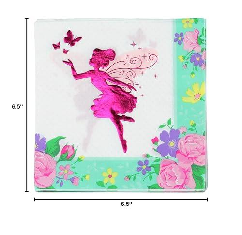 Iconikal Iconikal Dinner Party Paper Napkins, Floral Fairy, 48-Count