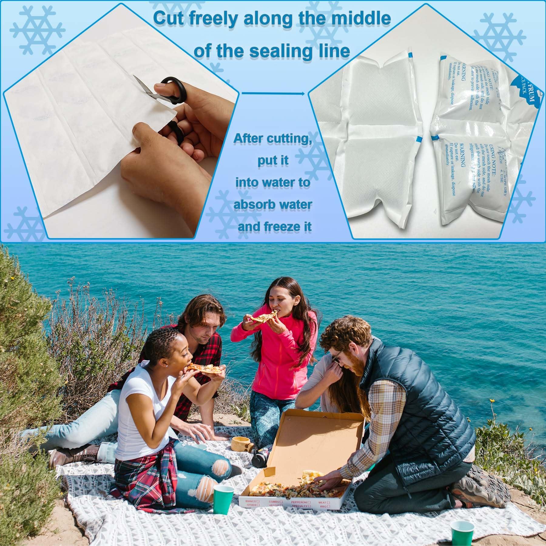 TarppedRock TarppedRock Dry Ice Pack for Shipping Frozen Food, Reusable Ice Packs for Coolers Long Lasting, Flexible Cold Packs Sheets for Lunch Box (5 Large Sheets)