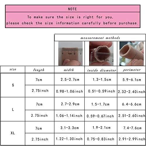 Makhry Makhry 4pcs Toe Protectors Gel Toe Caps Silicone Toe Covers Close Finger Toe Sleeve Tubes to Prevent Pain from Corn, Callus, Blisters(L)