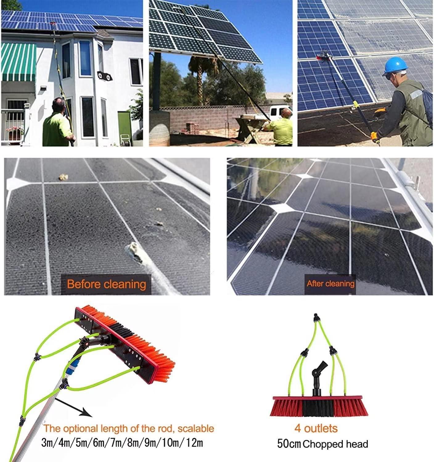 ZJDYDY 16ft(5m) Washing Kit: Water-fed Brush and Window Cleaning Set; Window Cleaning Pole, Water Fed Telescopic Brush, Extendable Long Reach Window Cleaner Equipment