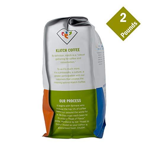 Klatch Coffee, Inc. Klatch Coffee Organic Rainforest Blend Medium-Dark Roast, 2 Pounds, Whole bean