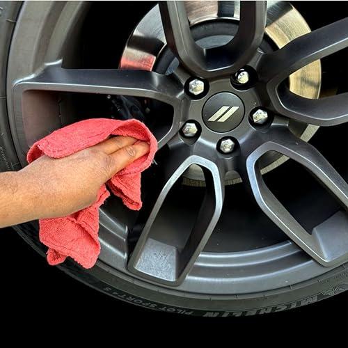 generic Ocean Towels Cotton Red Shop Towels Pack of 50 Rags Durable Quality Cleaning Cloths - Shop Rags Reusable Cleaning 100% Cotton Size 15x15 Highly Absorbent - use for Shop, Home, Auto & Garage