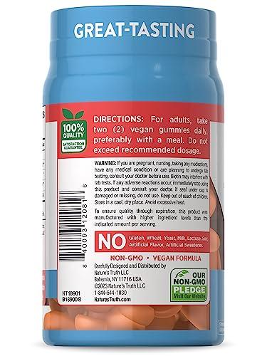 Nature\'s Truth Nature\'s Truth Biotin Gummies | 10000mcg | 50 Count | Vegan, Non-GMO & Gluten Free Supplement | Peach Flavor