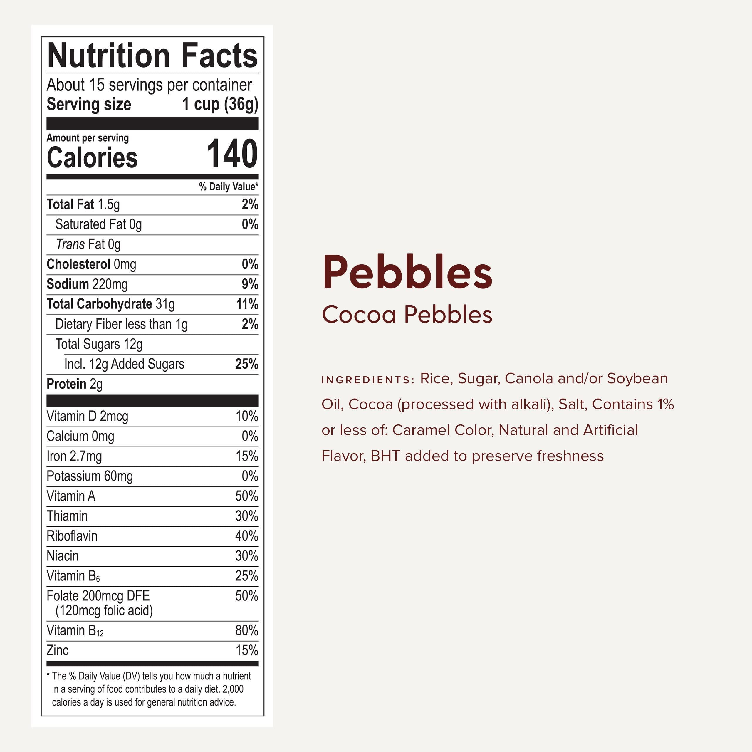 Post Post Fruity Pebbles and Cocoa Pebbles Family Size Variety Pack (2 Fruity, 2 Cocoa)