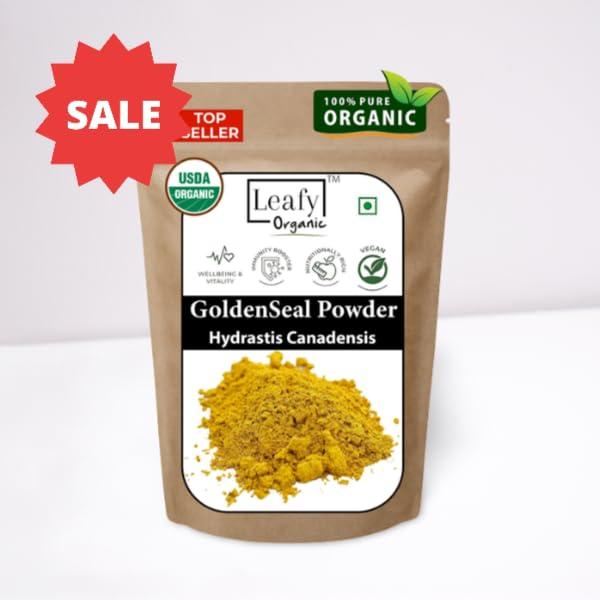 Leafy Organic Leafy Organic Goldenseal Root Powder - 3.5 oz Pure Natural Goldenseal Root Powder Supplement
