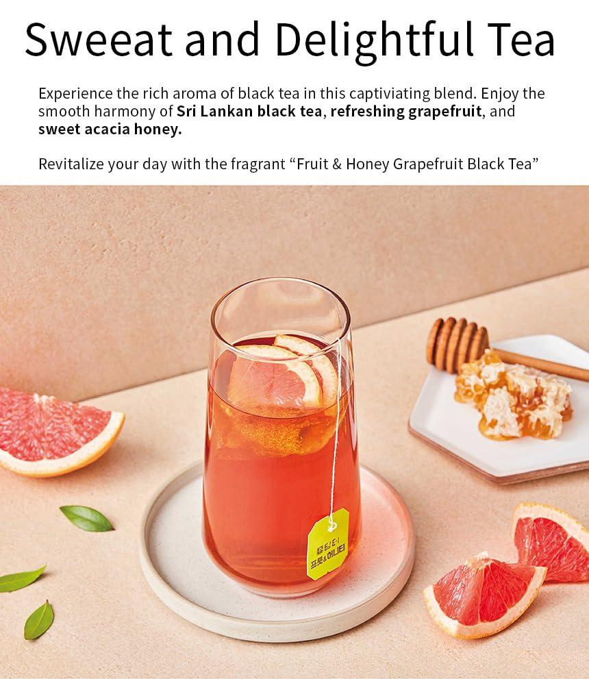 Damtuh Damtuh Grapefruit Honey Black Tea Bag Zero Calorie Zero Sugar 20g x 20 Count (Pack of 1)