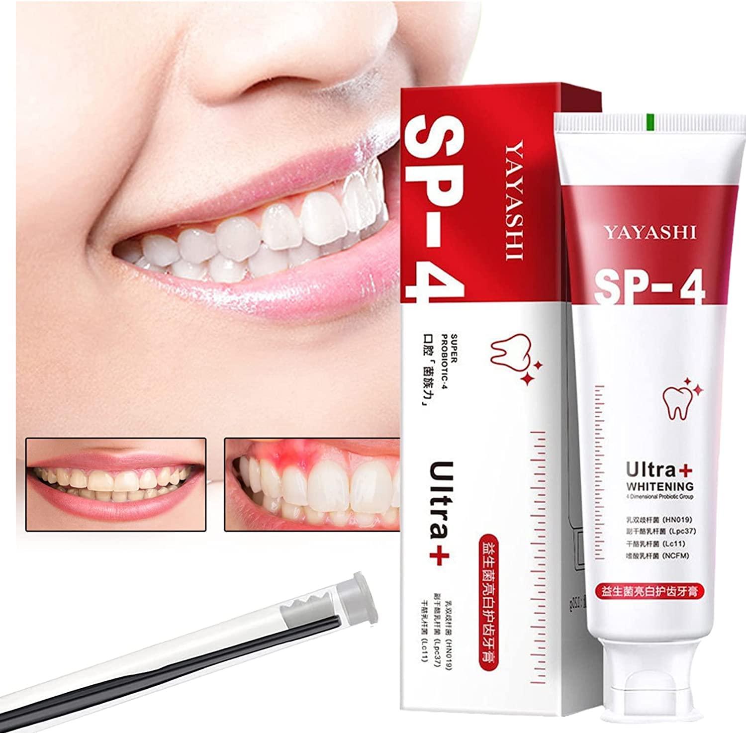 Generic SP-4 Probiotic Stain Removal and Whitening Toothpaste - Ultra+, SP-4 Ultra Whitening Toothpaste, Yayashi SP-4 Probiotic Whitening Toothpaste, Pasta De Dientes SP-4 (1PCS Deodorize)