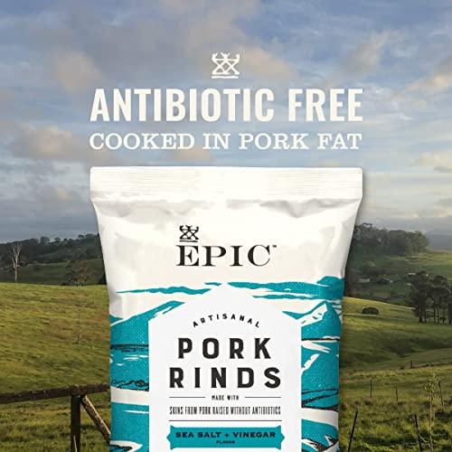 Epic EPIC Sea Salt + Vinegar Oven Baked Pork Rinds, Keto Friendly, 2.5 oz