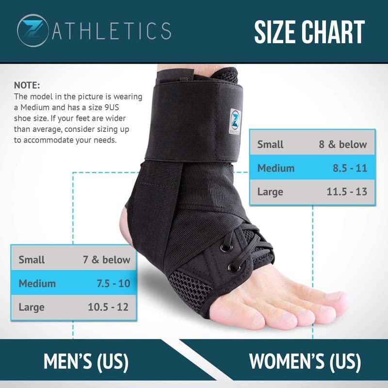 Z ATHLETICS Z ATHLETICS Zenith Ankle Brace, Lace Up Adjustable Support for Running, Basketball, Injury Recovery, Sprain! Ankle Support for Men, Women, and Children