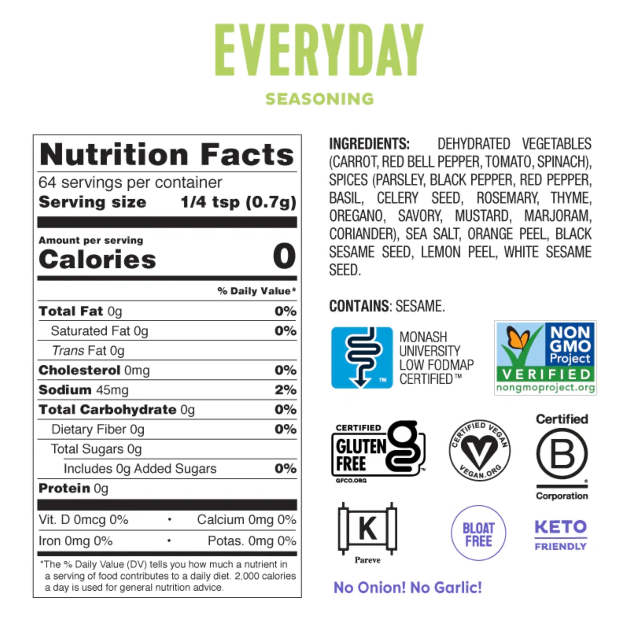 Fody Fody Foods Variety Seasoning Pack, Great for Grilling, Low Fodmap Certified, Sensitive Recipe, Gut & IBS Friendly, Pack of 5