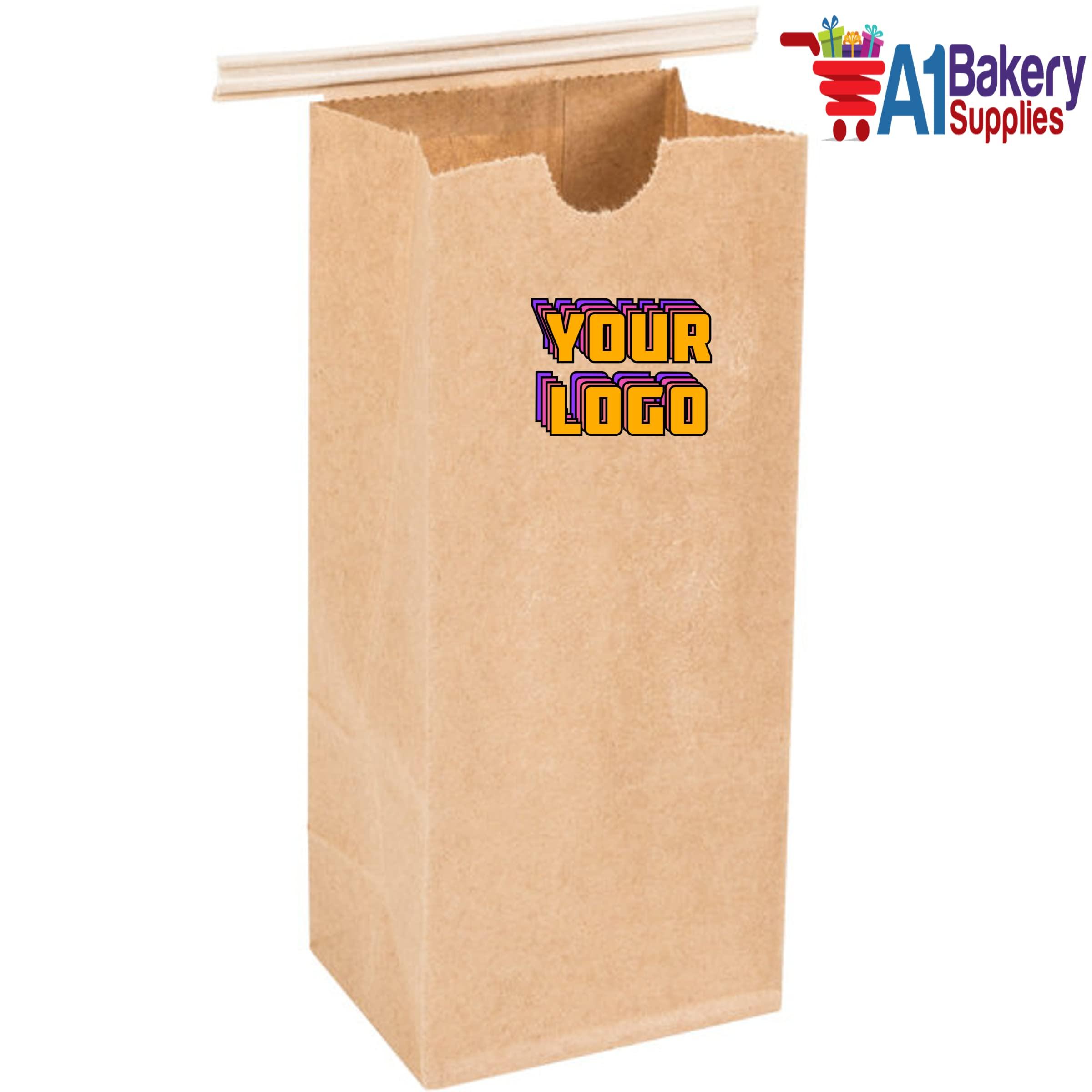 A1 Bakery Supplies Resealable Kraft Tin Tie Poly-lined Bags Coffee Bags Reclosable Tin Tie Bags without window - 3 Lb - 25 Pack