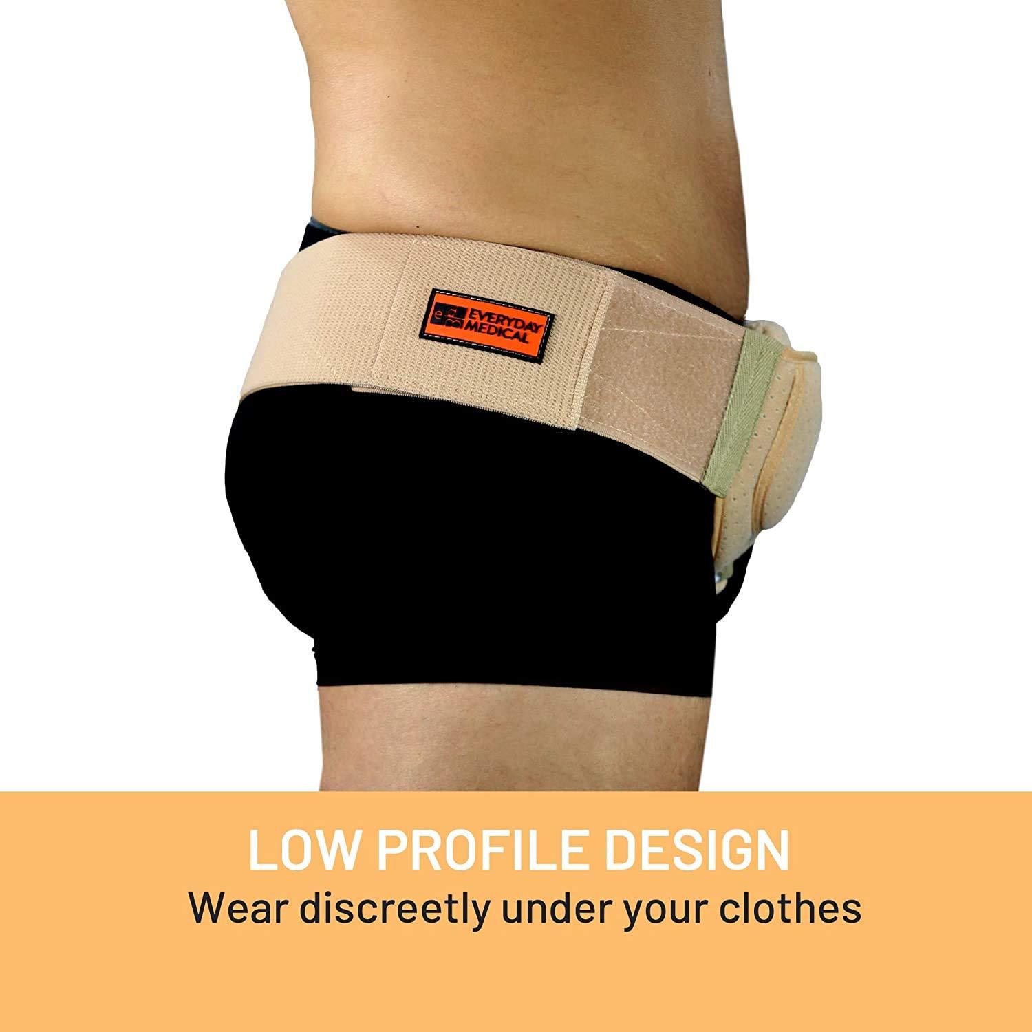 Everyday Medical Everyday Medical Inguinal Hernia Support Belt for Men I Fits Left or Right Side I Post Surgery Men and Womens Hernia Support Truss for Inguinal, Groin Hernias I Adjustable Waist Strap I Beige | S/M
