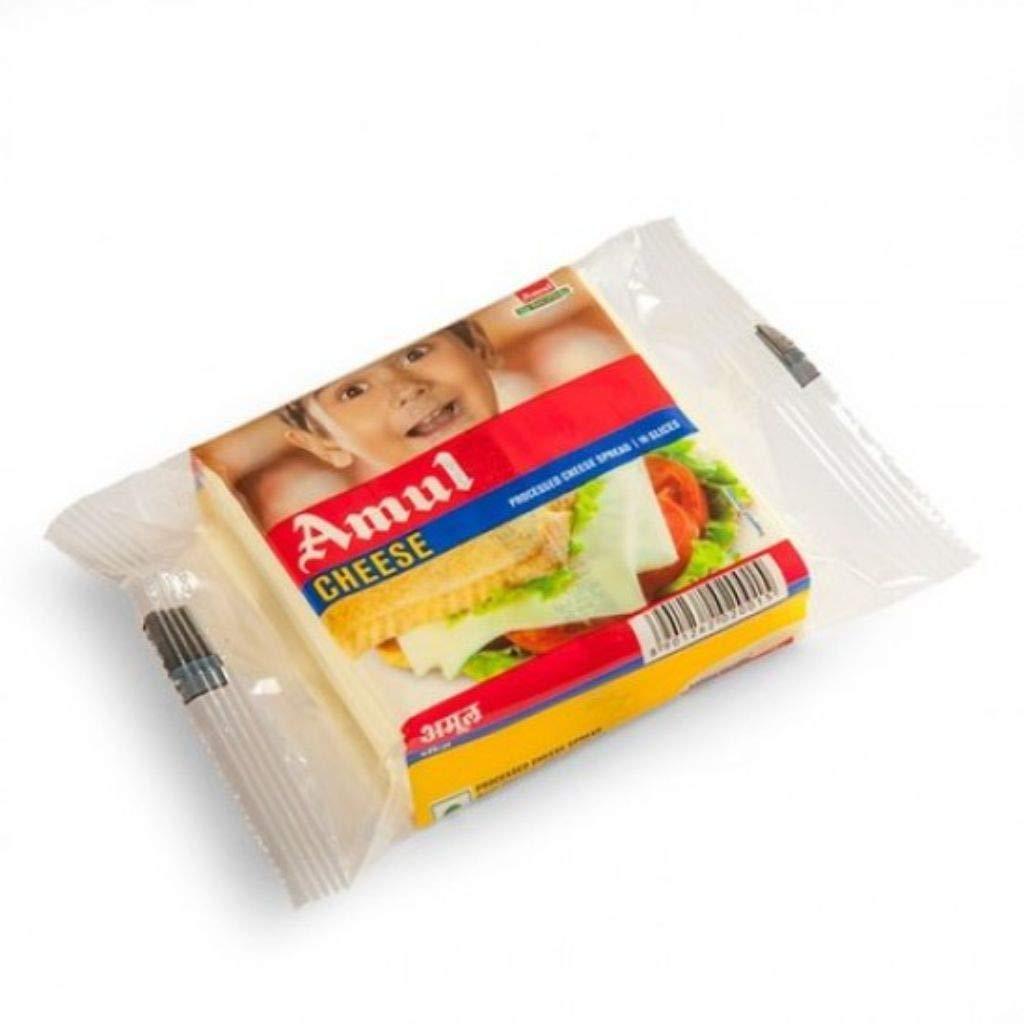 AMUL Amul Cheese Slice, 10 pcs Pouch Pack 200Gm. (Pack of 2)
