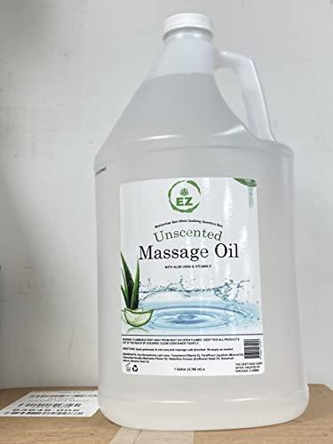 Eastface beauty EZ Unscented Massage Oil with Aloe Vera & Vitamin E -for Sensitive Skin-Gallon Size