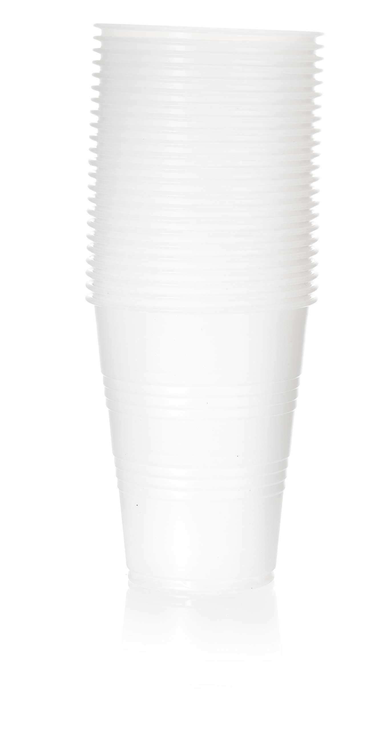 EcoQuality 3 oz Translucent Plastic Cups - Disposable 3 Ounce Cold Drink Party Cups - Cold Drink, Soda Cups, Party Cups, Office Water Cups, Drinking Cups for Home, Events, Wedding, Parties, Takeout (2500 PACK)