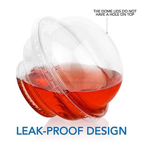 Stock Your Home Mini Clear Plastic Dessert Cups with Lids 5 oz (Set of 50) Small Disposable Parfait Cup, Dome Lid - No Hole, 5-Ounce Party Fruit Containers, Banana Pudding Bowl, Jello, Ice Cream, Desserts Container