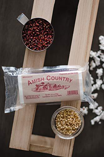 Amish Country Popcorn Amish Country Popcorn | Old Fashioned Microwave Popcorn | Non-GMO, Gluten Free, Microwaveable and Kosher (White & Red Corn on the Cob, 2 Pack)