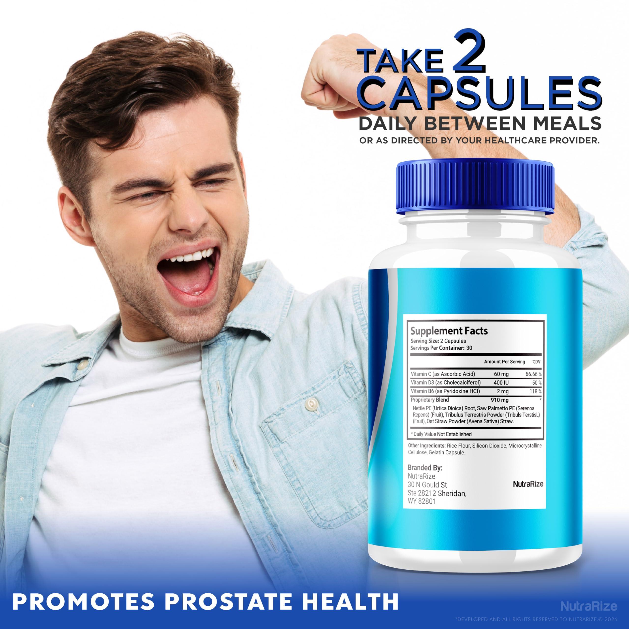 NutraRize NutraRize Prosta Plex, ProstaPlex All Natural Supplement to Support Prostate Heath, Official Formula to Regain Control & Support Overall Wellness, Prosta Plex Plus Reviews (60 Capsules)