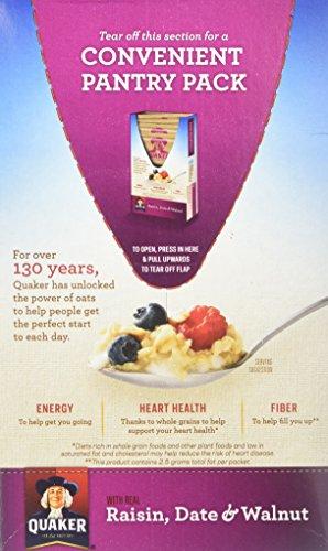 Quaker Quaker Instant Oatmeal Raisin, Date & Walnut, 1.3 Ounce 8 Count (Pack of 3)