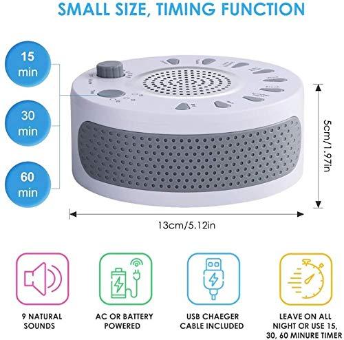 QIYUDS QIYUDS White Noise Machine, Sound Machine for Sleeping Baby & Adults, Portable Sleep Machine Home Nursey Office Travel