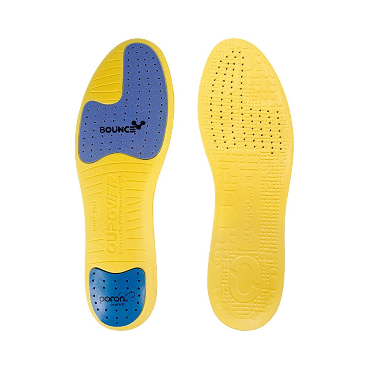 OUPOWER OUPOWER Soccer Cleat Insole Insert Gen3-Extra Thickenss Empire Yellow (US10.5-11)