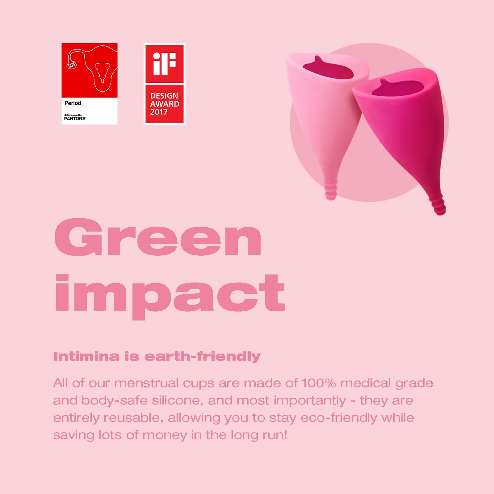 INTIMINA Intimina Lily Cup - Thin Menstrual Cup, Period Cup, Disposable Menstrual Cups with Up to 8 Hours Use (Size B)